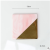Marble-Look Ceramic Coaster with Gold Edge Marble-Look Ceramic Coaster with Gold Edge