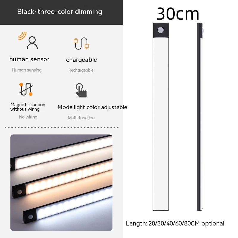 Rechargeable Magnetic Motion-Sensor Cabinet Light Rechargeable Magnetic Motion-Sensor Cabinet Light