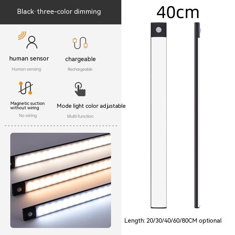 Rechargeable Magnetic Motion-Sensor Cabinet Light Rechargeable Magnetic Motion-Sensor Cabinet Light