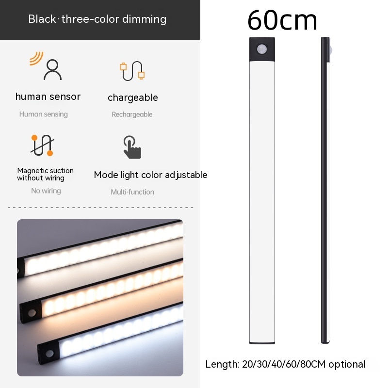 Rechargeable Magnetic Motion-Sensor Cabinet Light Rechargeable Magnetic Motion-Sensor Cabinet Light