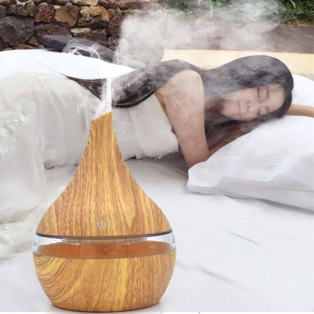 Wood-Grain LED Oil Diffuser