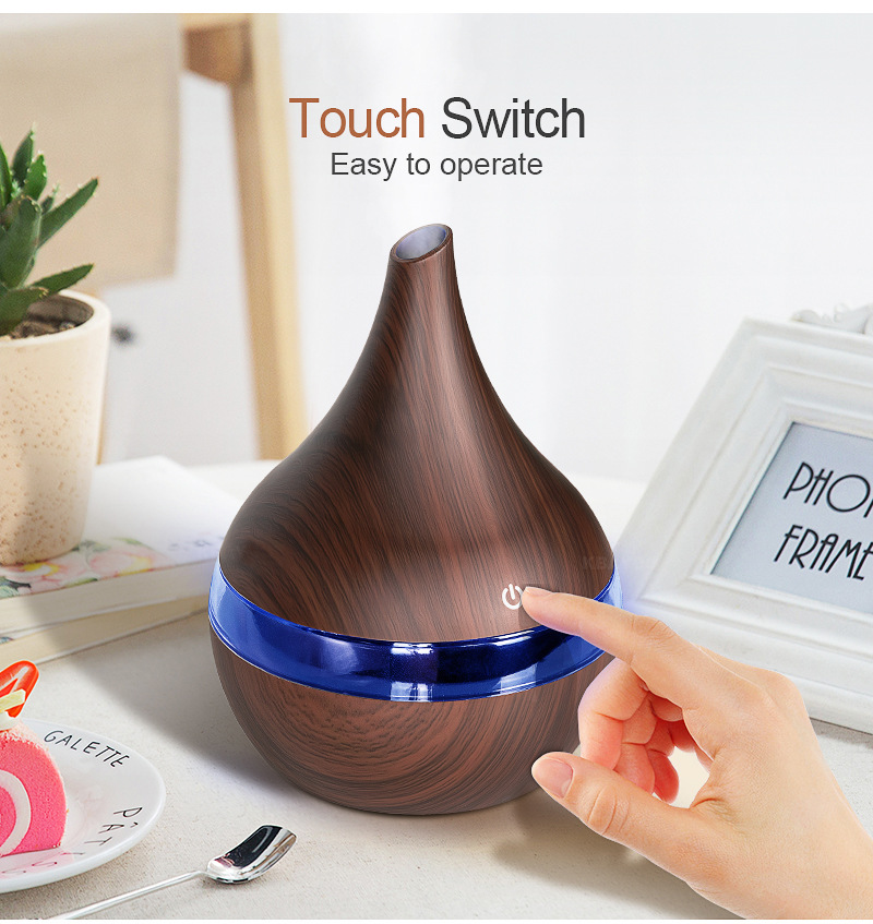 Wood-Grain LED Oil Diffuser